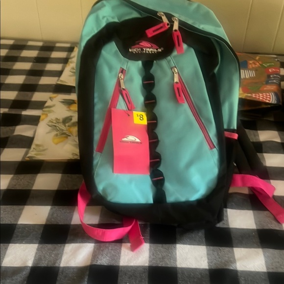 Hich Trails Other - Stylish Kids' Backpack - Teal and Pink